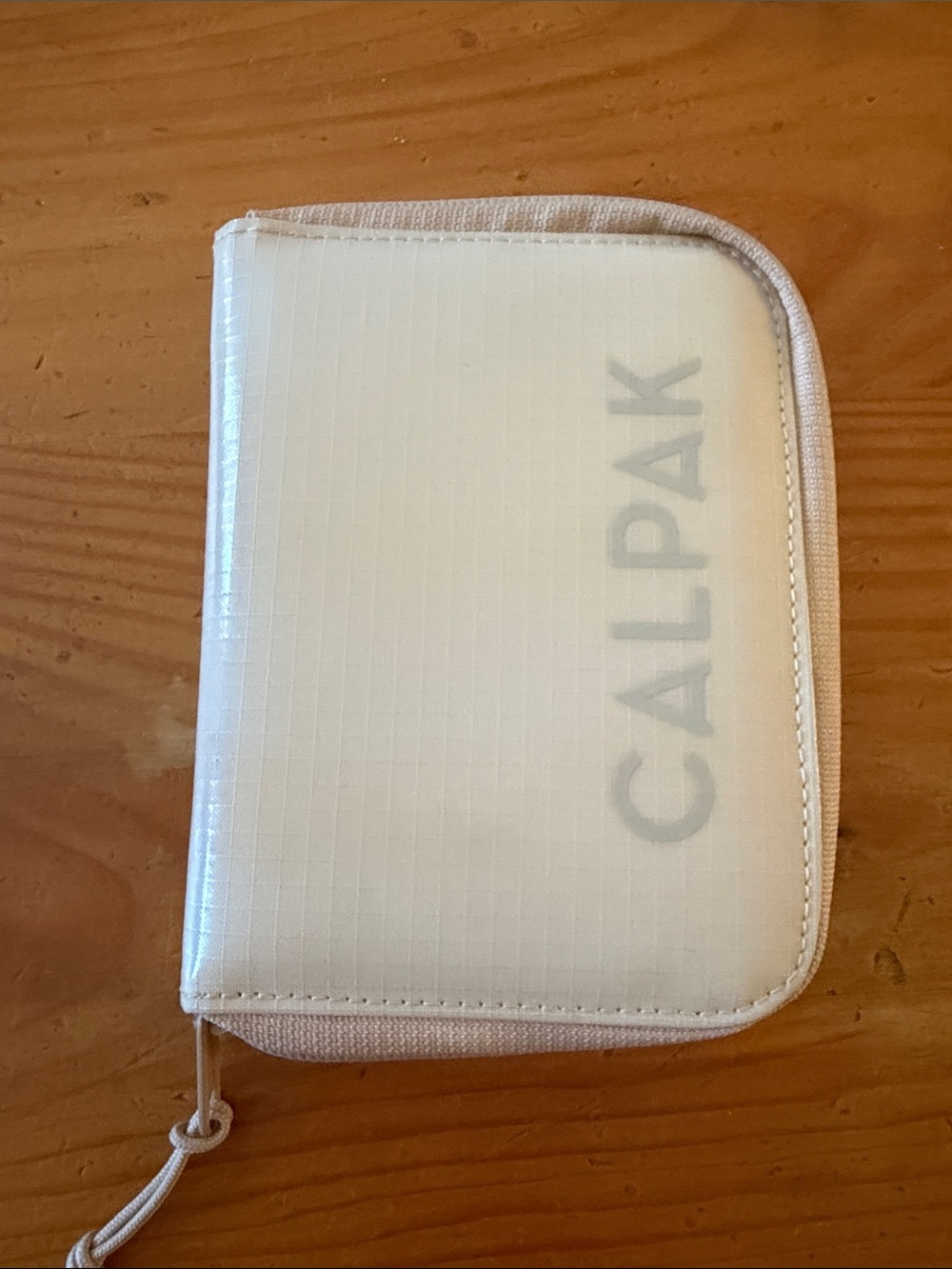 Calpak cream Zippered passport wallet
